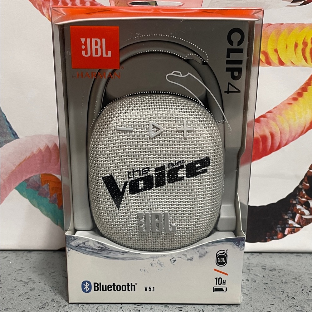 JBL Clip 4 Bluetooth Speaker - Light Gray NWT